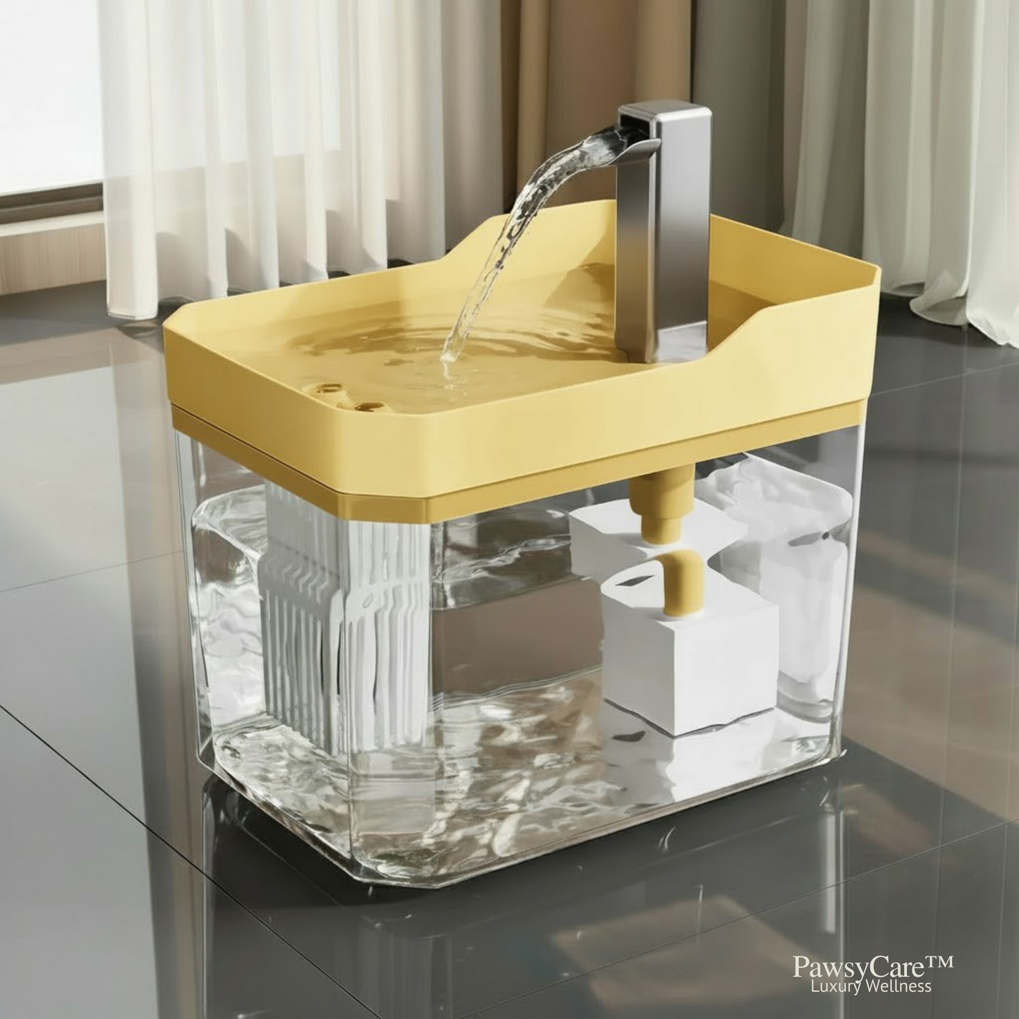 PureFlow™ 1.5L Cat Fountain – Smart Hydration, Calm Design