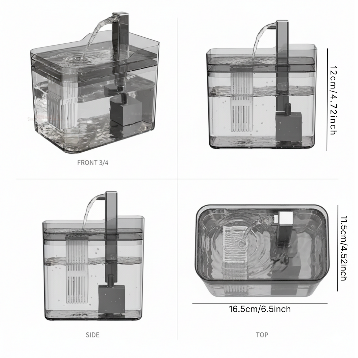 PureFlow™ 1.5L Cat Fountain – Smart Hydration, Calm Design