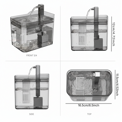 Fuente para gatos PureFlow™ de 1,5 L: hidratación inteligente, diseño relajante 