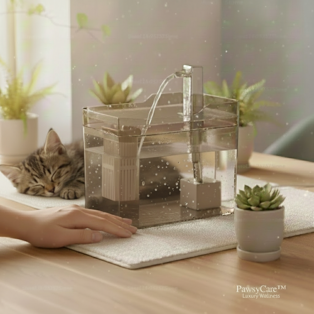PureFlow™ 1.5L Cat Fountain – Smart Hydration, Calm Design