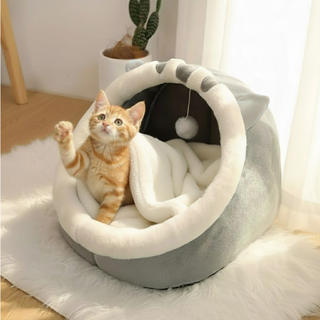 CozyPaw™ Cat Cave Bed