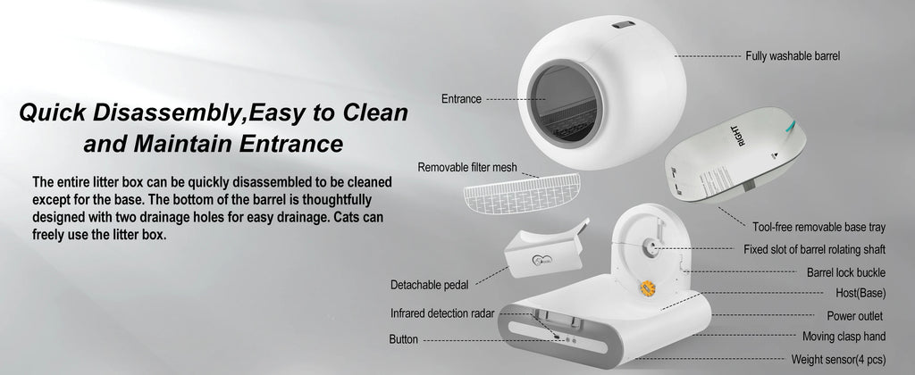 CleanCycle™ Pro — Smart Self-Cleaning Litter Box with App Control