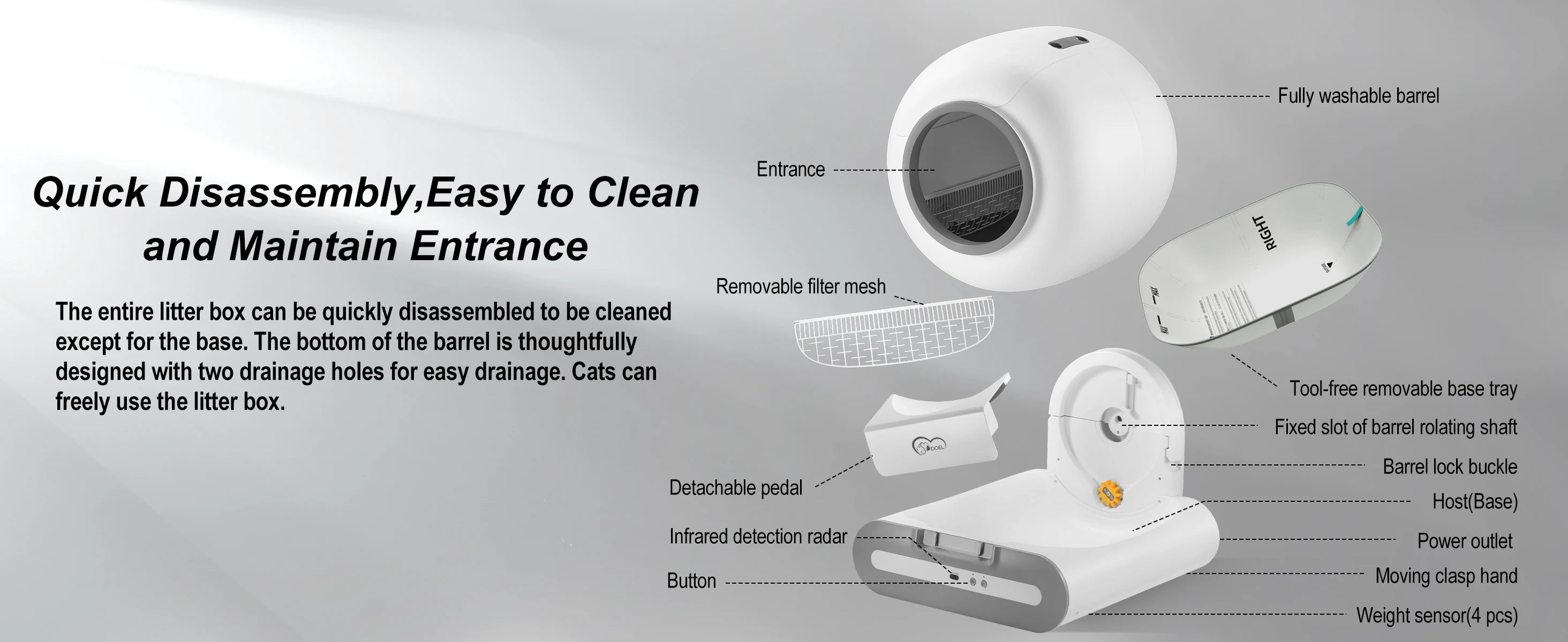 CleanCycle™ Pro — Smart Self-Cleaning Litter Box with App Control