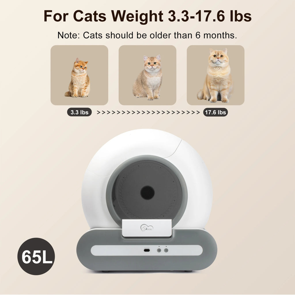 CleanCycle™ Pro — Smart Self-Cleaning Litter Box with App Control