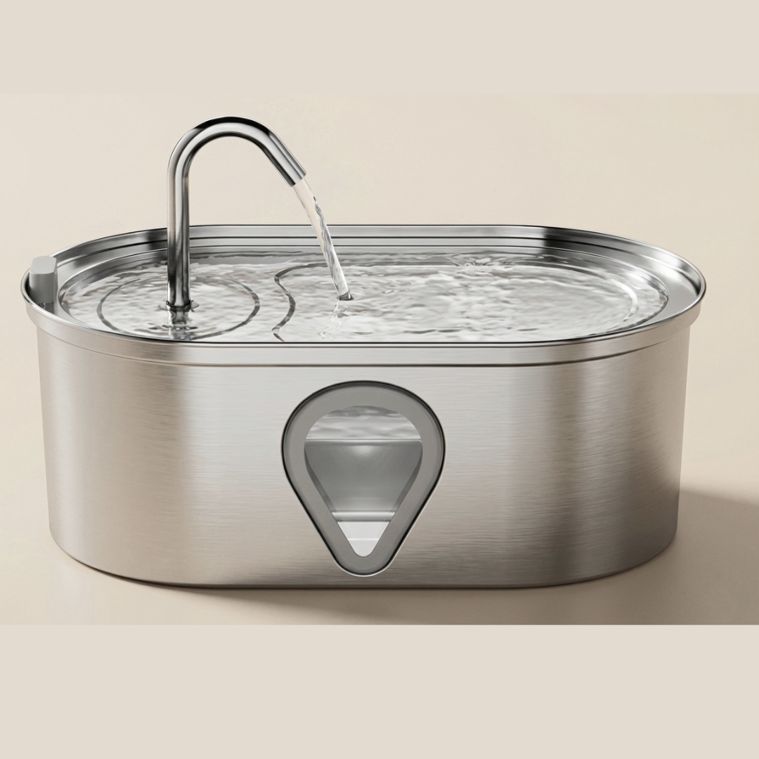 PureFlow™ 3.5L Stainless Steel Cat Water Fountain